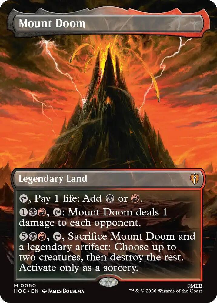 Mount Doom (Borderless) 50 card from The Hobbit: Eternal-Legal