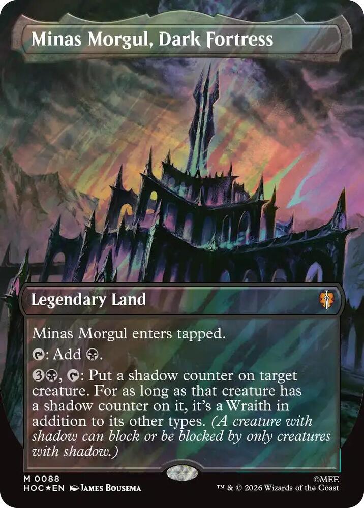 Minas Morgul, Dark Fortress (Borderless) (Surge Foil) 88 card from The Hobbit: Eternal-Legal