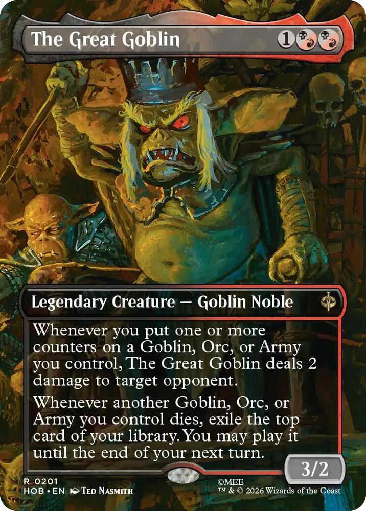 The Great Goblin (Borderless) 201 card from The Hobbit