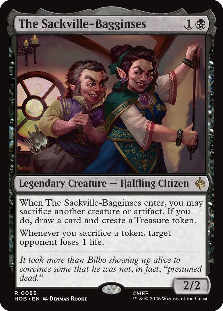 The Sackville-Bagginses 83 card from The Hobbit