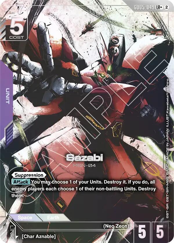 Sazabi (LR+) GD05-049 card from Freedom Ascension