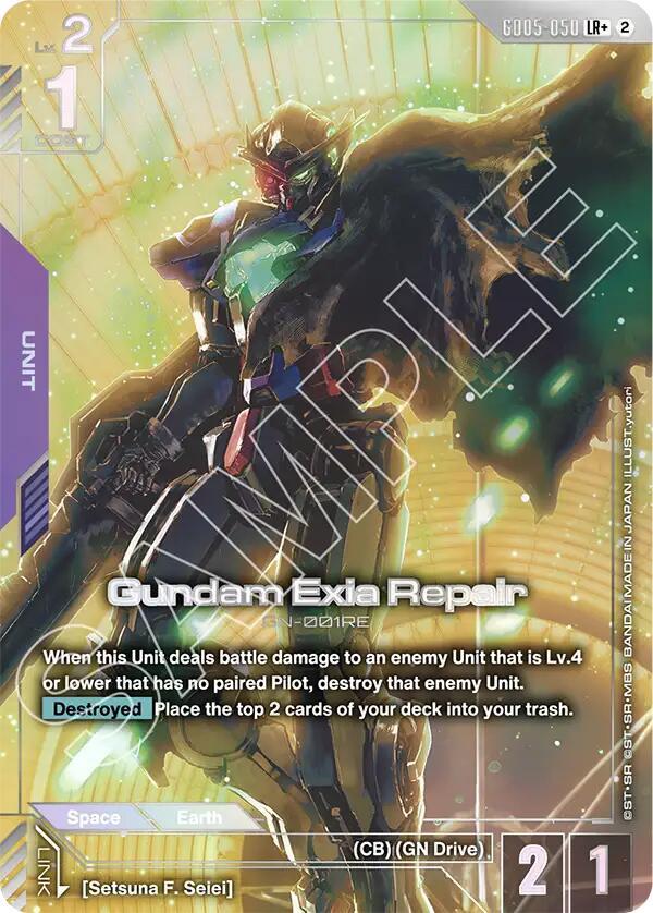 Gundam Exia Repair (LR+) GD05-050 card from Freedom Ascension
