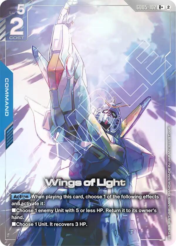 Wings of Light (R+) GD05-102 card from Freedom Ascension