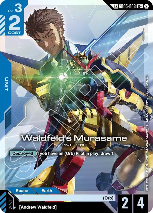 Waldfeld's Murasame (R+) (Link Rare) GD05-003 card from Freedom Ascension