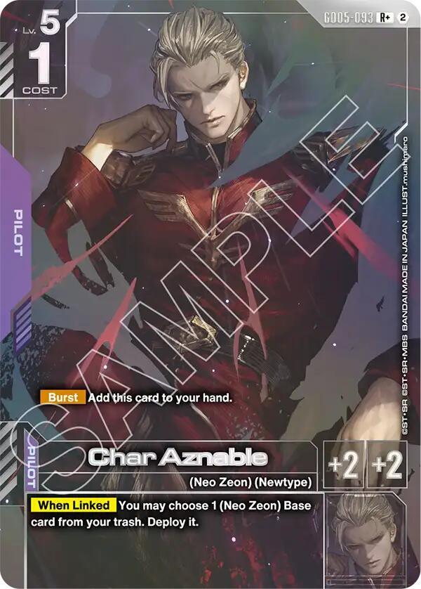 Char Aznable (R+) GD05-093 card from Freedom Ascension