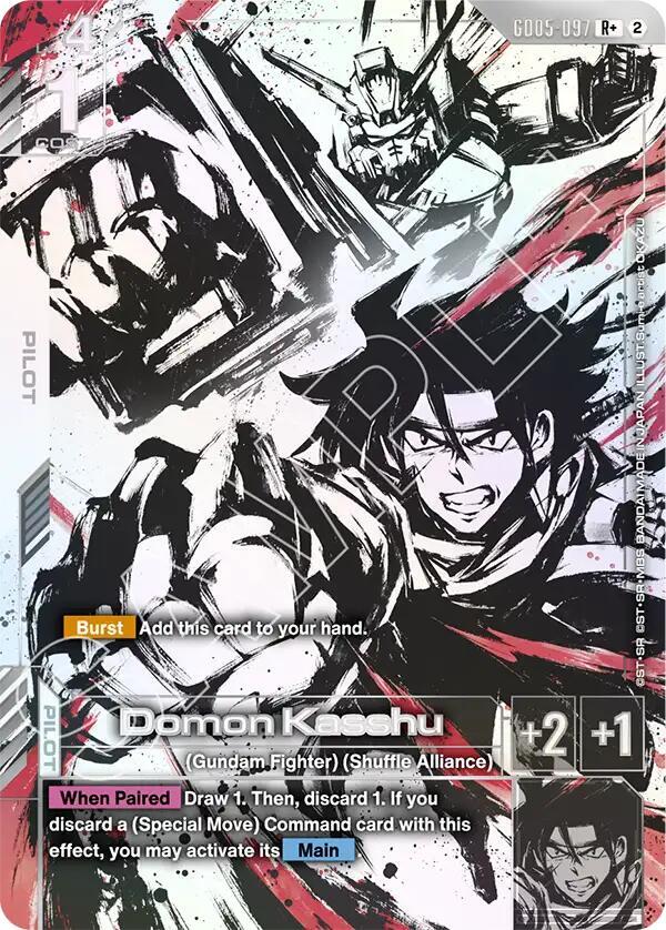 Domon Kasshu (R+) GD05-097 card from Freedom Ascension