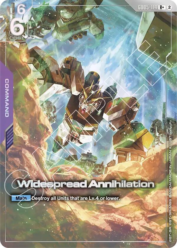 Widespread Annihilation (R+) GD05-114 card from Freedom Ascension