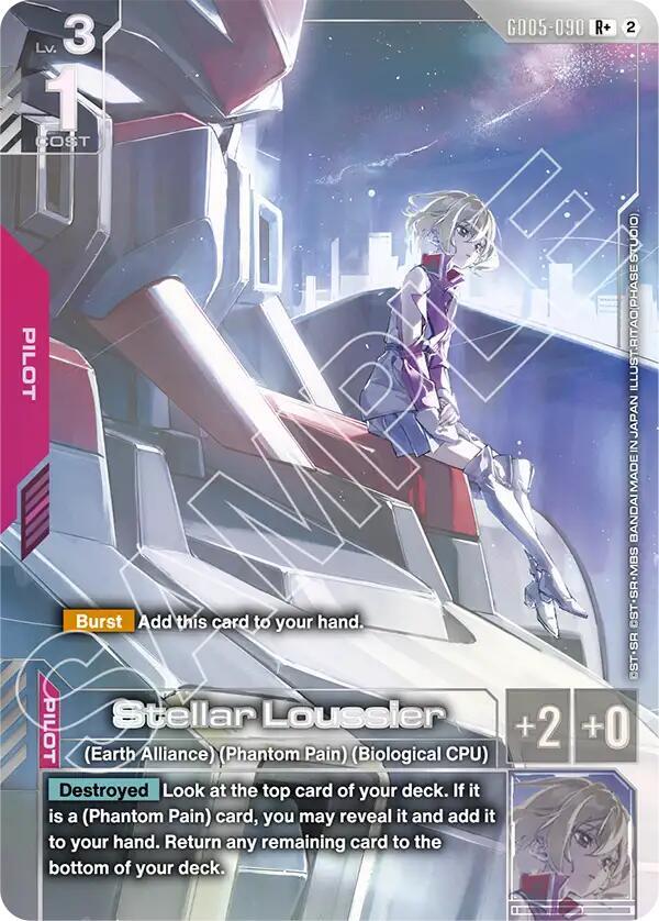 Stellar Loussier (R+) GD05-090 card from Freedom Ascension