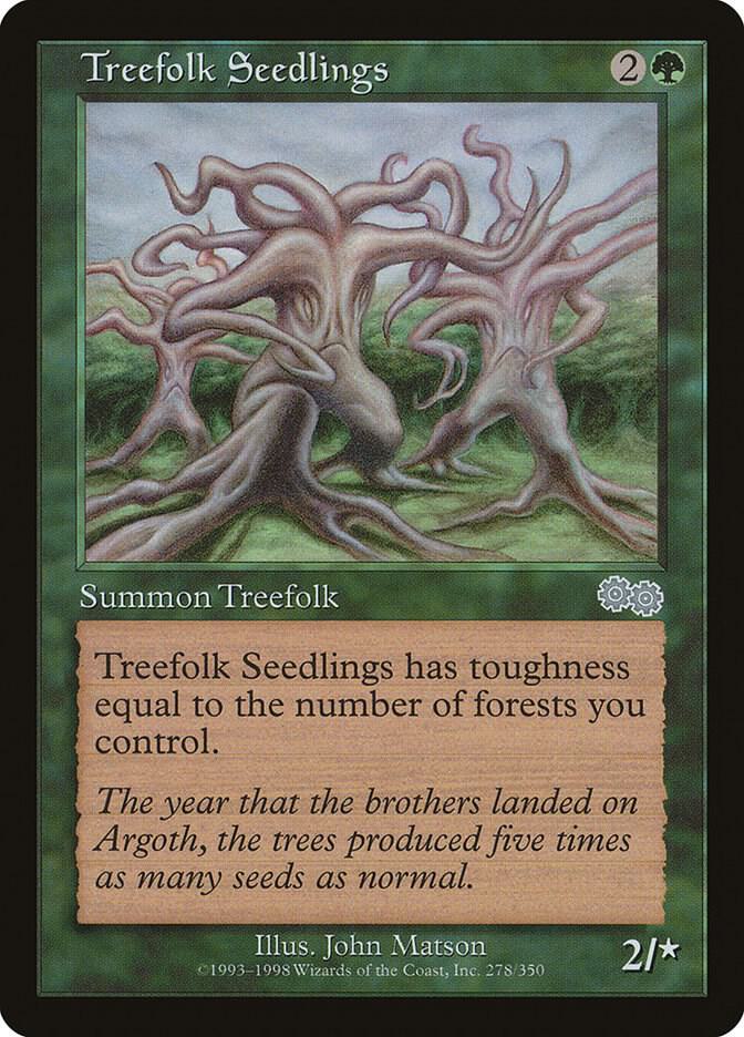 Treefolk Seedlings 278 card from Urza's Saga