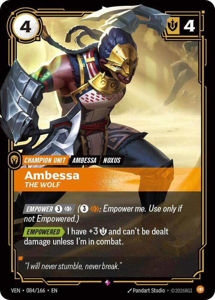 Ambessa, The Wolf 084/166 card from Vendetta