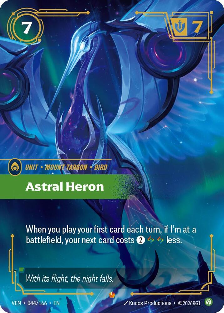 Astral Heron 044/166 card from Vendetta