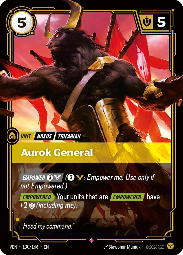 Aurok General 130/166 card from Vendetta