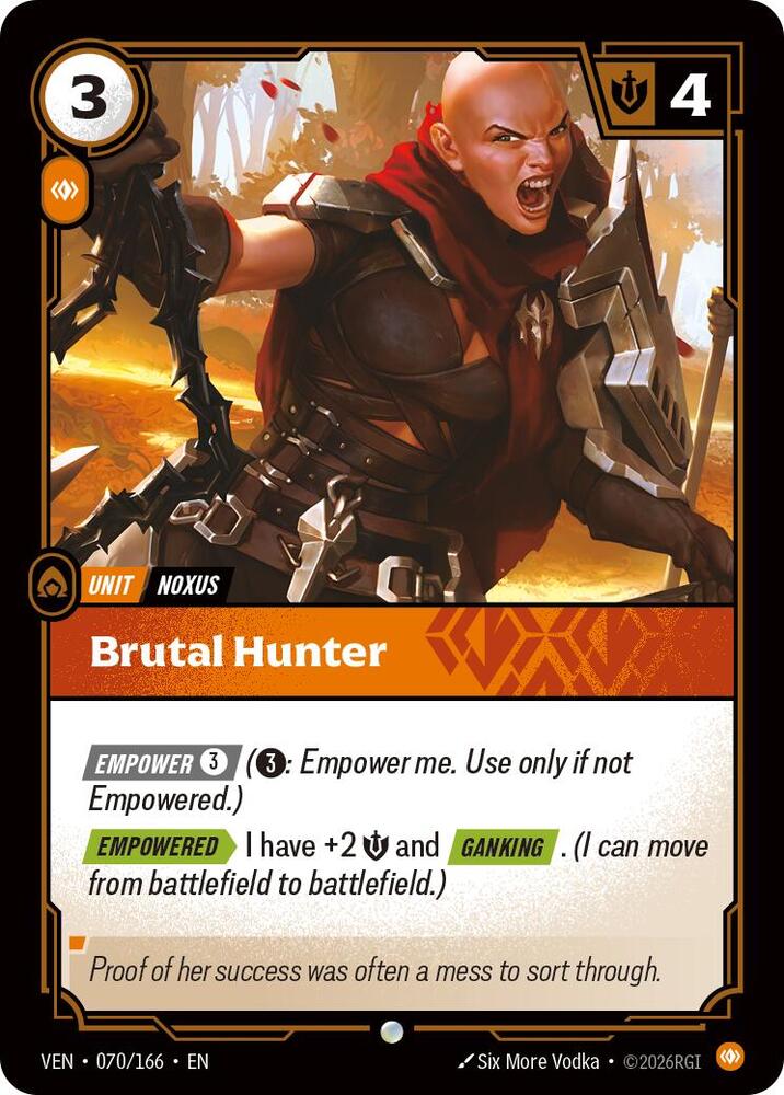 Brutal Hunter 070/166 card from Vendetta