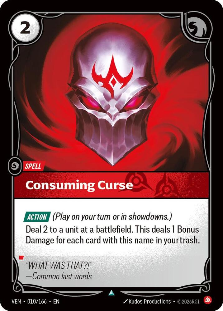 Consuming Curse 010/166 card from Vendetta