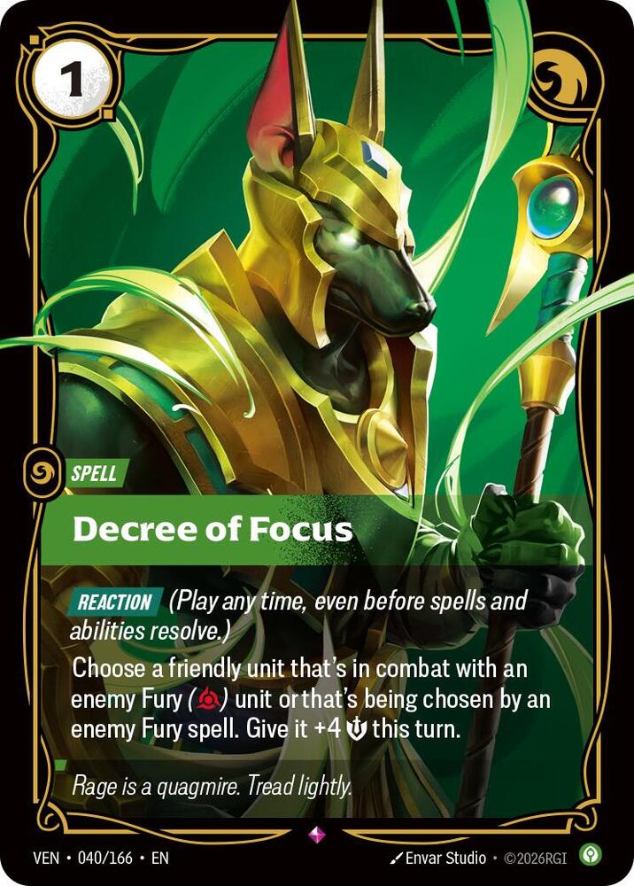 Decree of Focus 040/166 card from Vendetta