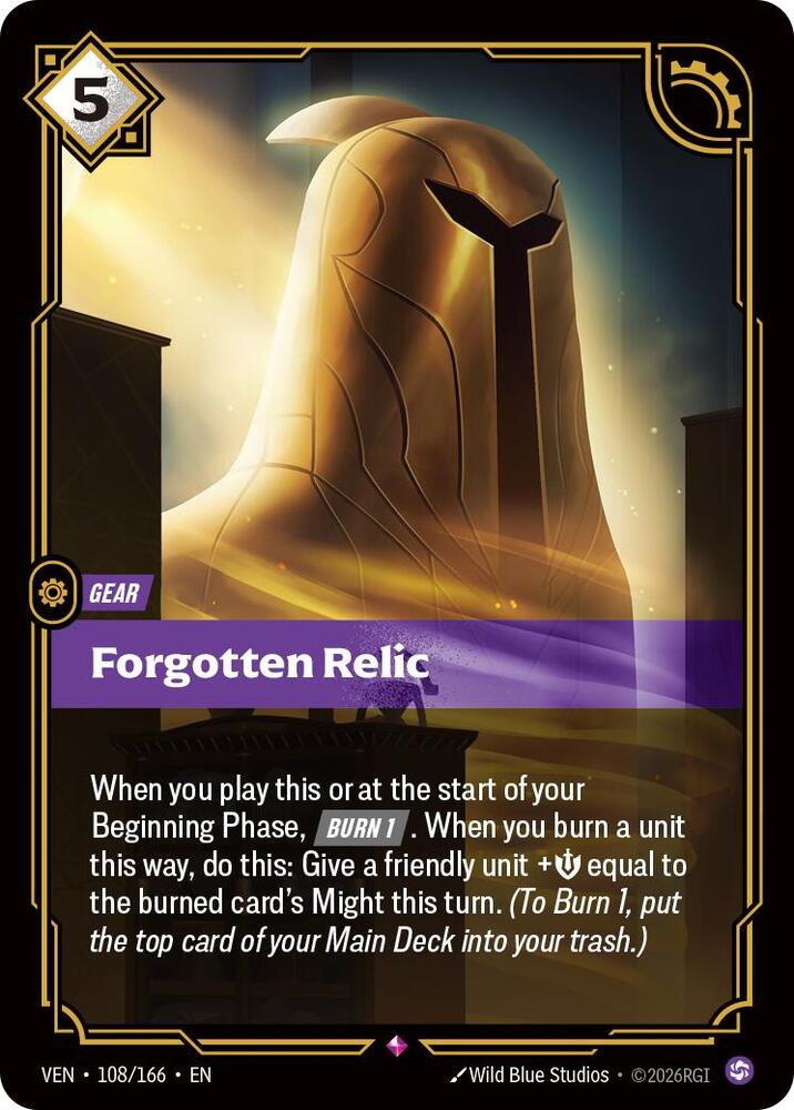 Forgotten Relic 108/166 card from Vendetta