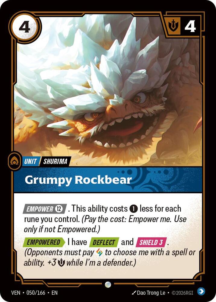Grumpy Rockbear 050/166 card from Vendetta