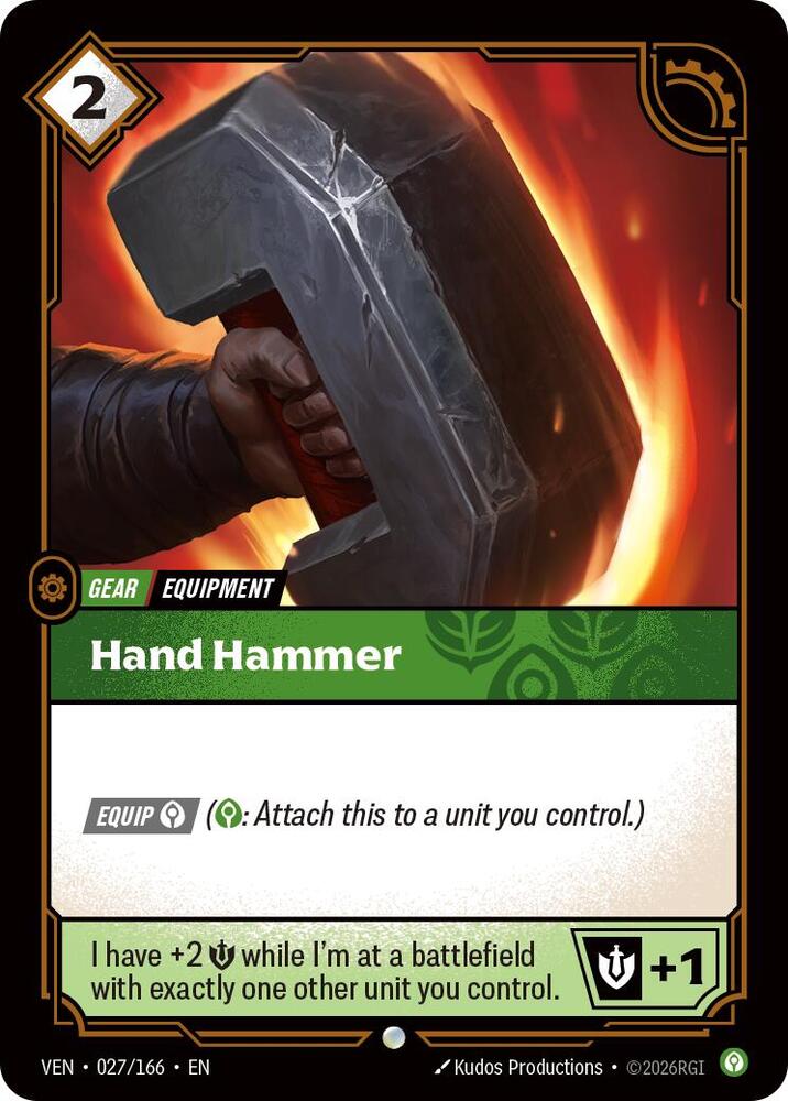 Hand Hammer 027/166 card from Vendetta