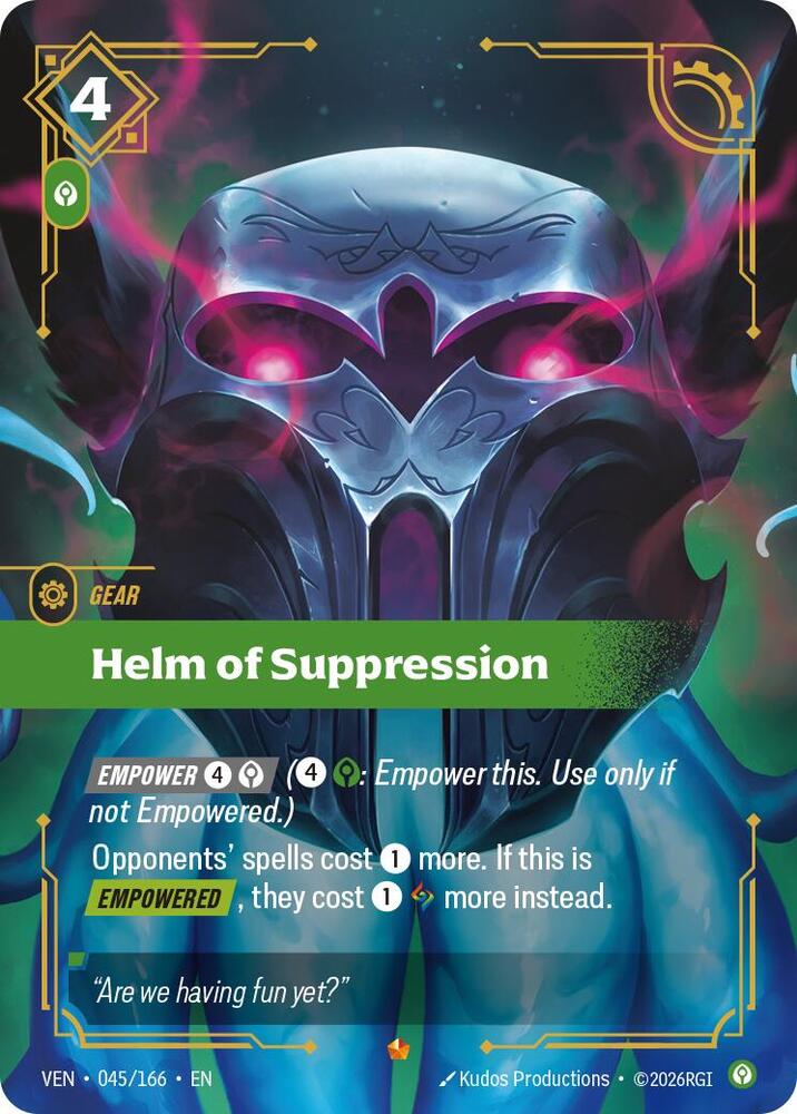 Helm of Suppression 045/166 card from Vendetta