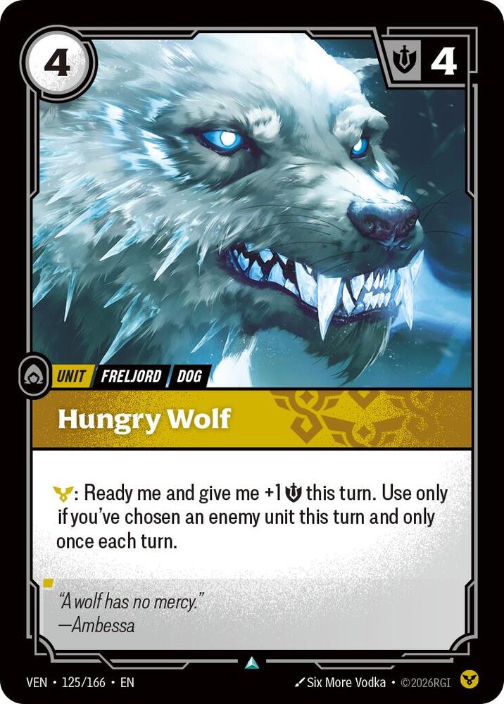 Hungry Wolf 125/166 card from Vendetta