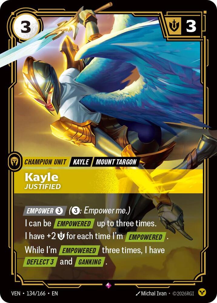 Kayle, Justified 134/166 card from Vendetta