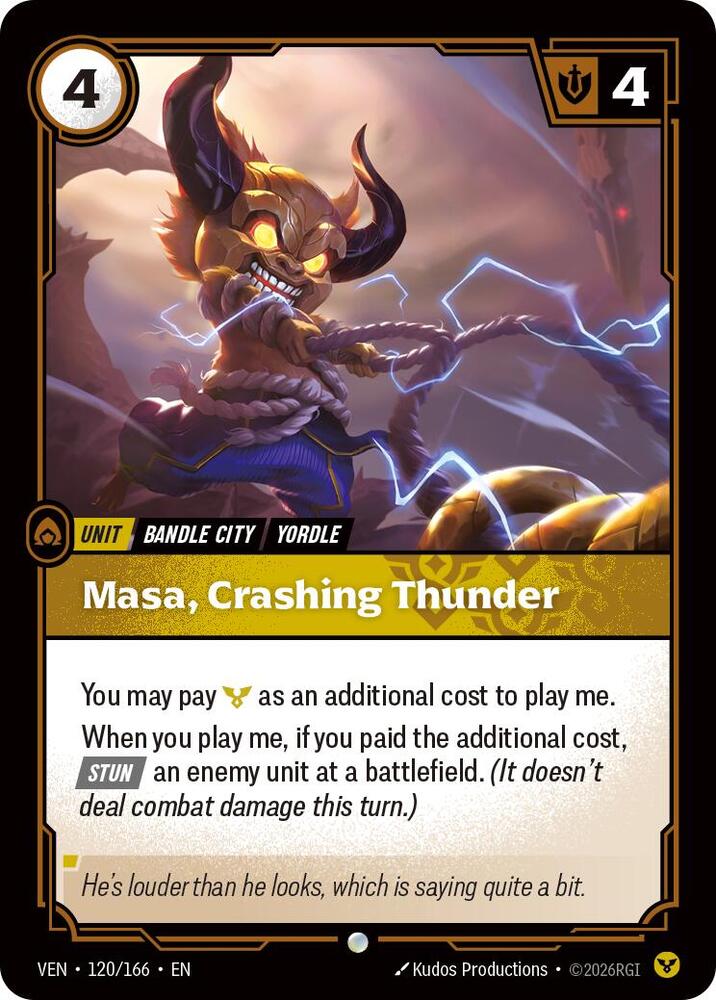 Masa, Crashing Thunder 120/166 card from Vendetta
