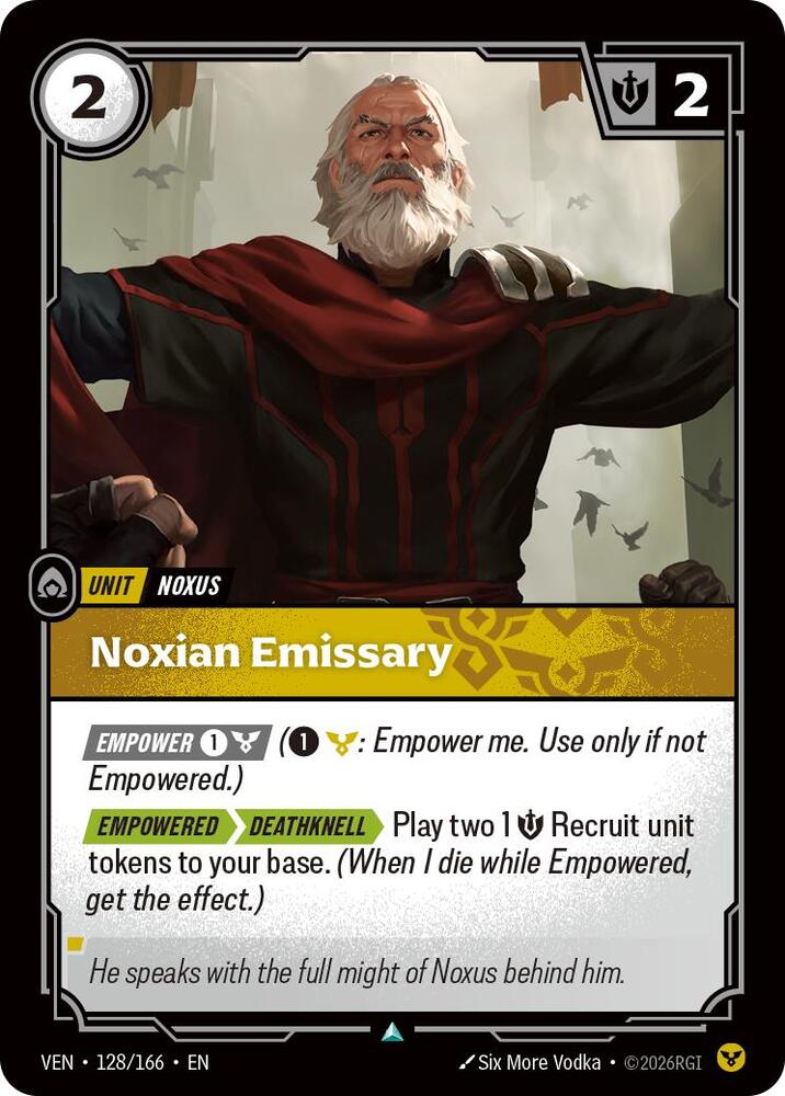 Noxian Emissary 128/166 card from Vendetta