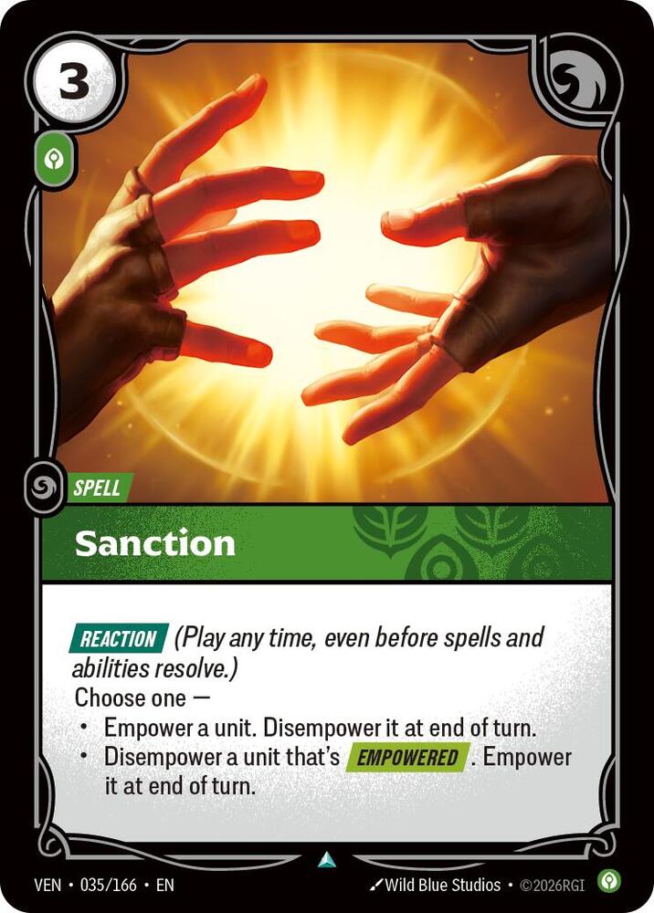 Sanction 035/166 card from Vendetta