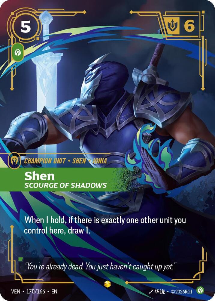 Shen - Scourge of Shadows (Overnumbered) 170/166 card from Vendetta
