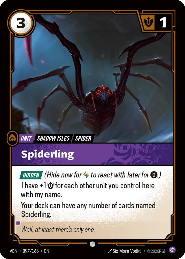 Spiderling 097/166 card from Vendetta