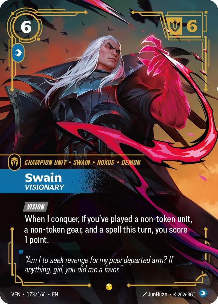Swain - Visionary (Overnumbered) 173/166 card from Vendetta