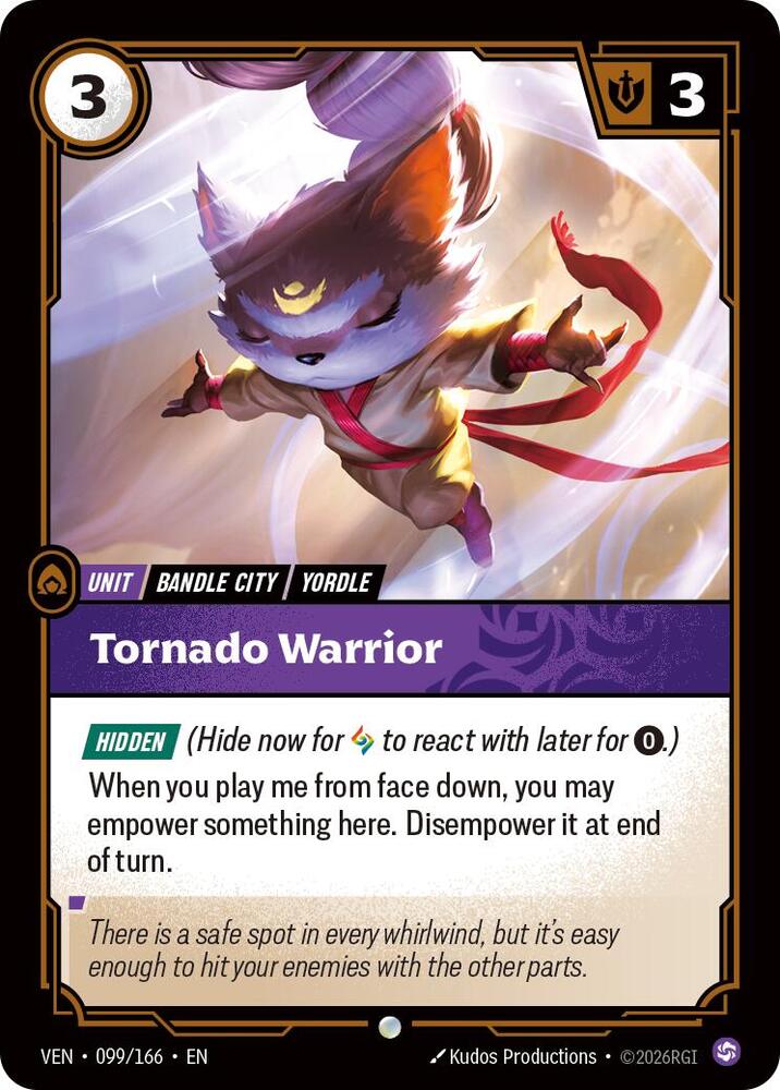 Tornado Warrior 099/166 card from Vendetta