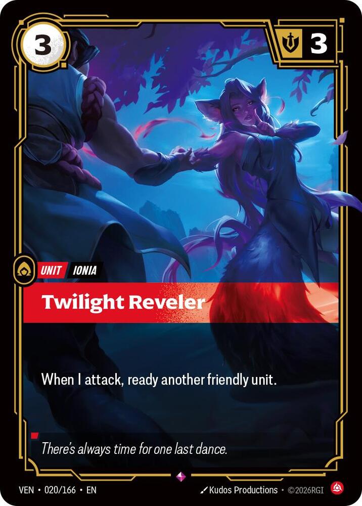 Twilight Reveler 020/166 card from Vendetta