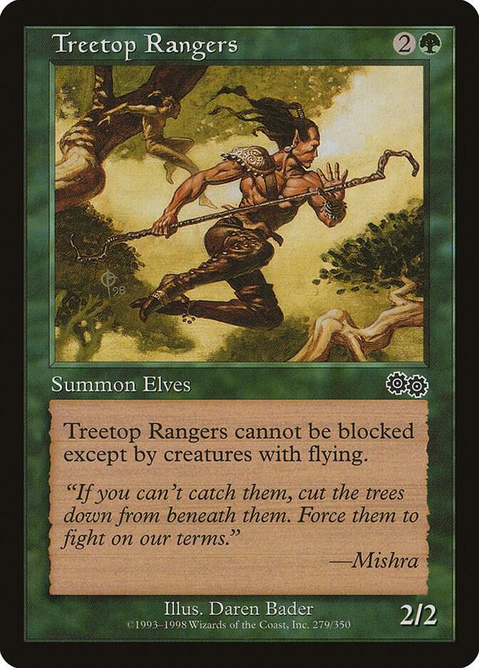 Treetop Rangers 279 card from Urza's Saga