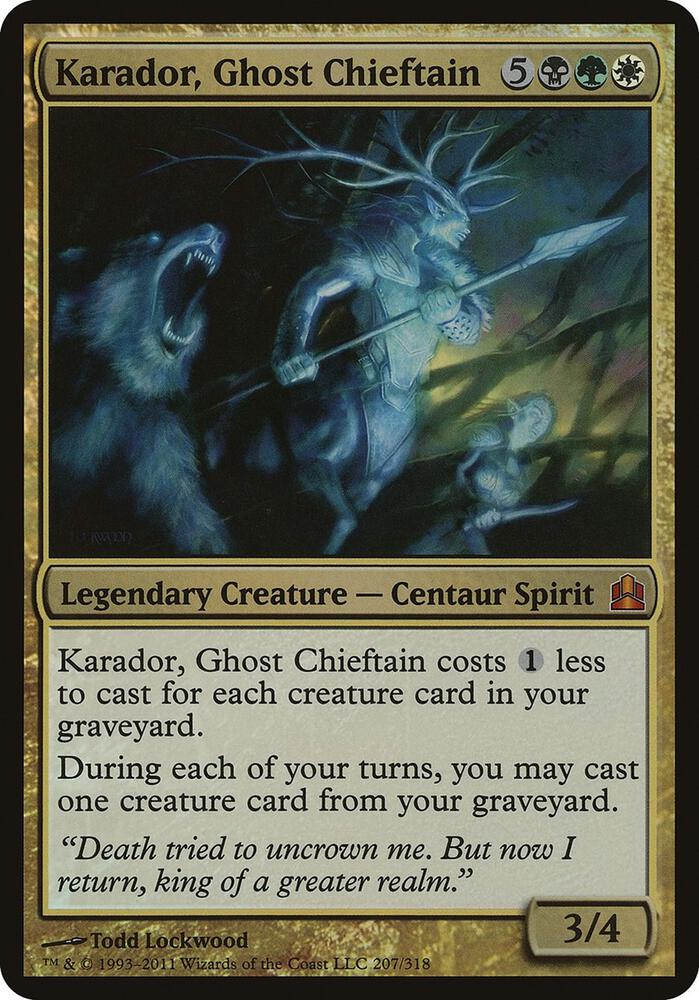 Karador, Ghost Chieftain (Commander) card from Oversize Cards