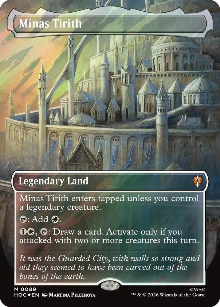 Minas Tirith (Borderless) (Surge Foil) 89 card from The Hobbit: Eternal-Legal