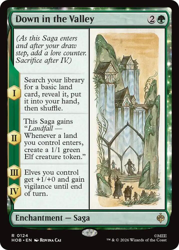 Down in the Valley 124 card from The Hobbit