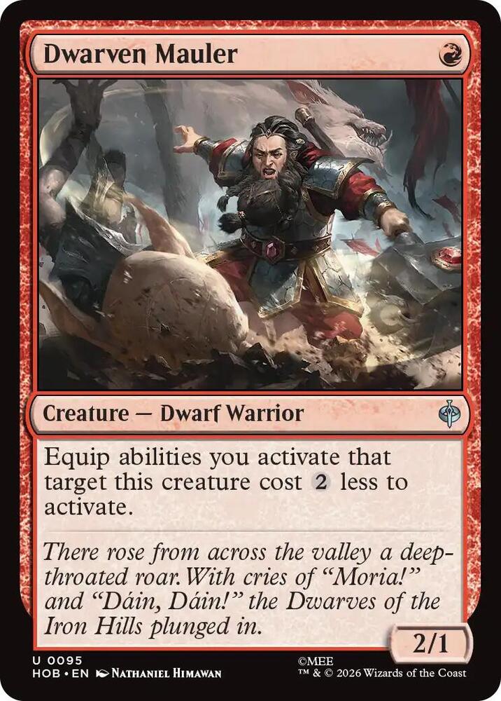 Dwarven Mauler 95 card from The Hobbit