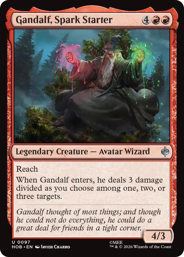 Gandalf, Spark Starter 97 card from The Hobbit