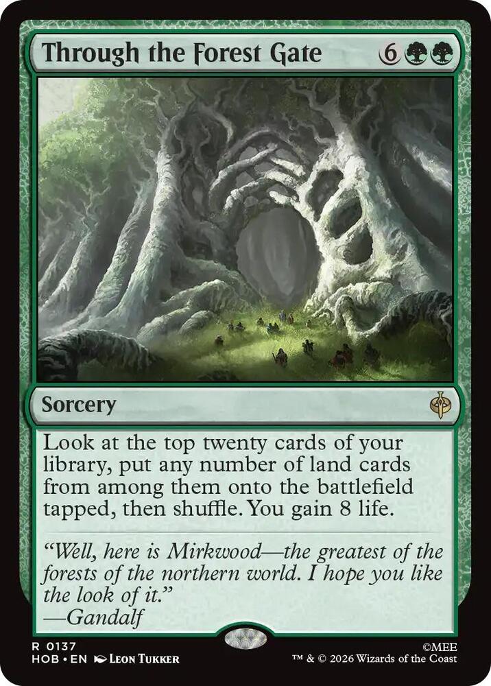Through the Forest Gate 137 card from The Hobbit