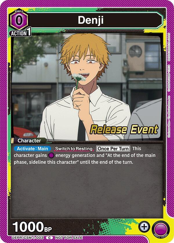 Denji UE22BT/CSM-1-003 card from UE22BT: CHAINSAW MAN Release Event