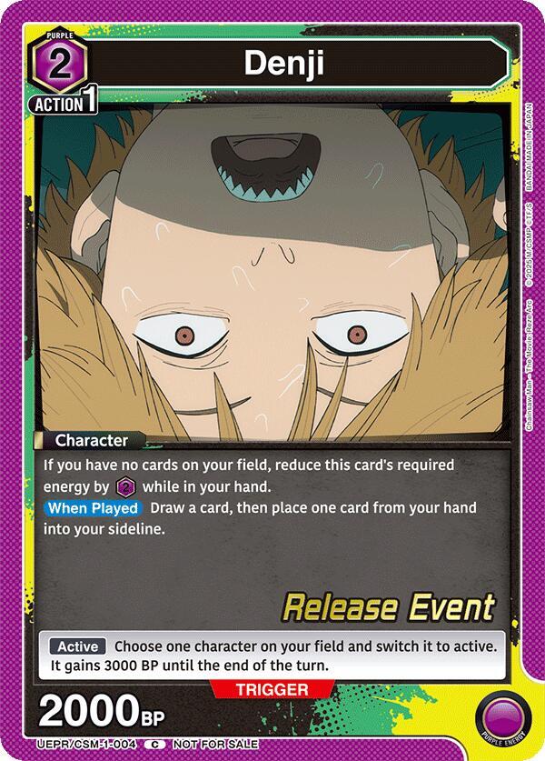Denji UE22BT/CSM-1-004 card from UE22BT: CHAINSAW MAN Release Event
