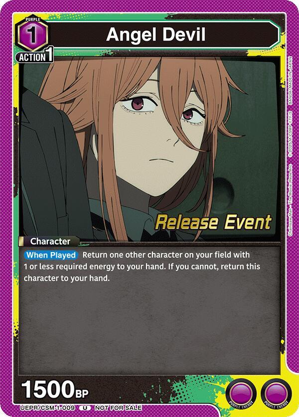 Angel Devil UE22BT/CSM-1-009 card from UE22BT: CHAINSAW MAN Release Event