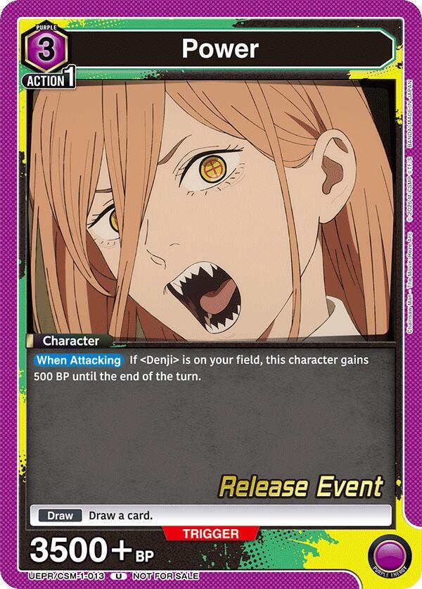 Power UE22BT/CSM-1-013 card from UE22BT: CHAINSAW MAN Release Event