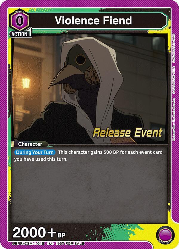 Violence Fiend UE22BT/CSM-1-015 card from UE22BT: CHAINSAW MAN Release Event