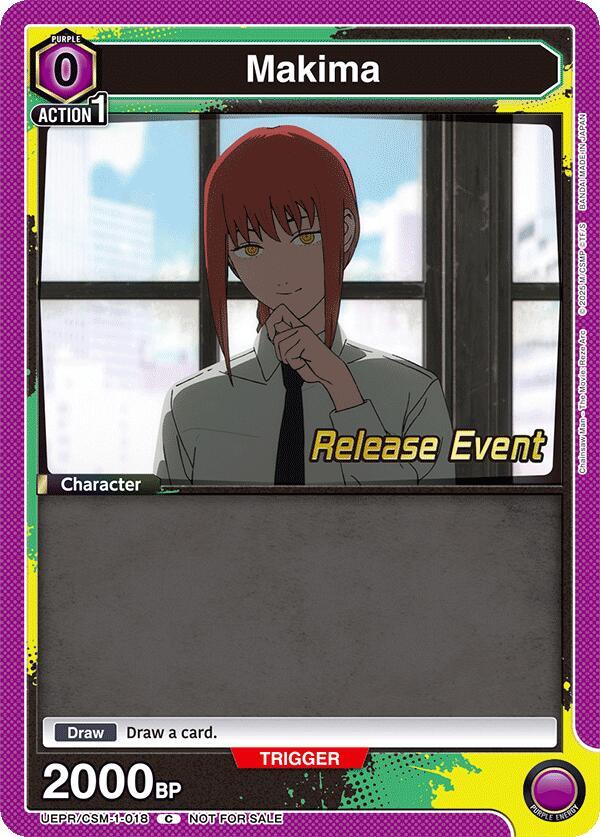 Makima UE22BT/CSM-1-018 card from UE22BT: CHAINSAW MAN Release Event