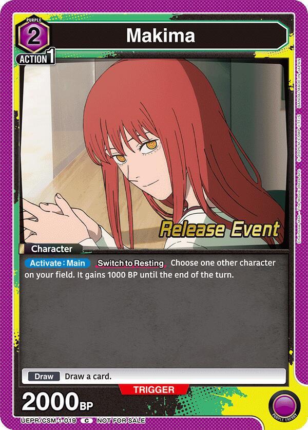 Makima UE22BT/CSM-1-019 card from UE22BT: CHAINSAW MAN Release Event