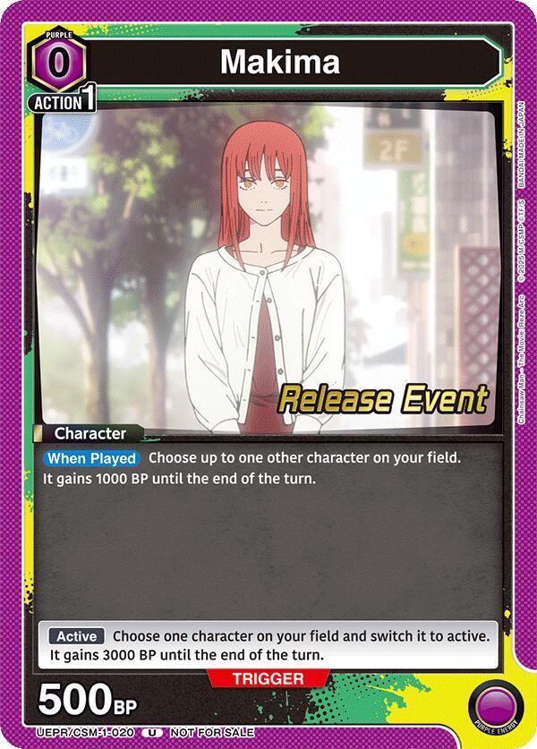 Makima UE22BT/CSM-1-020 card from UE22BT: CHAINSAW MAN Release Event