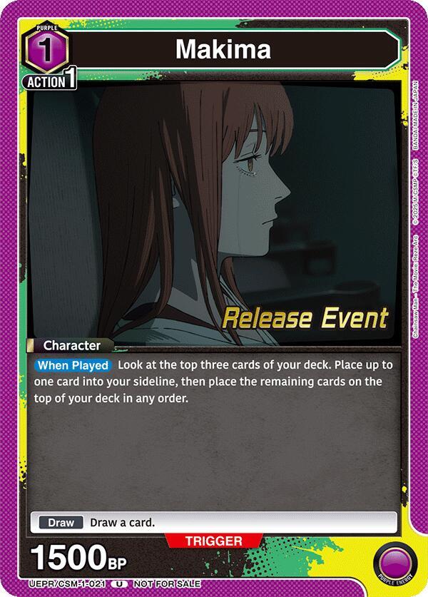 Makima UE22BT/CSM-1-021 card from UE22BT: CHAINSAW MAN Release Event