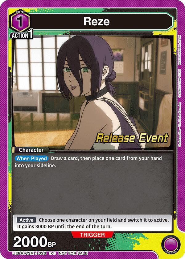 Reze UE22BT/CSM-1-026 card from UE22BT: CHAINSAW MAN Release Event